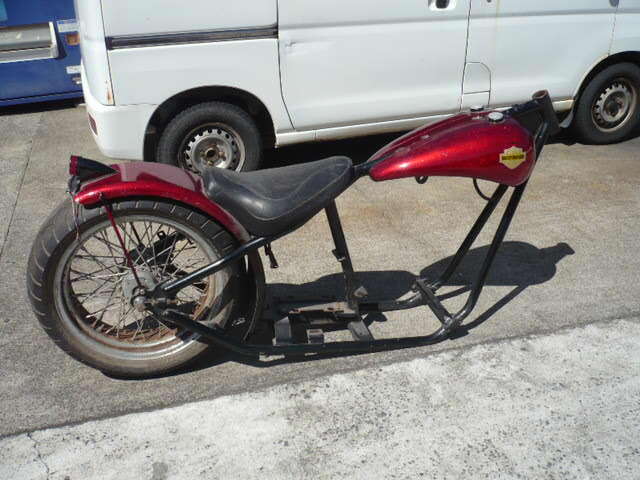 リジットフレーム ハーレー ショベル エボ 4速ミッション タンク シート 200ワイドタイヤ 拍卖