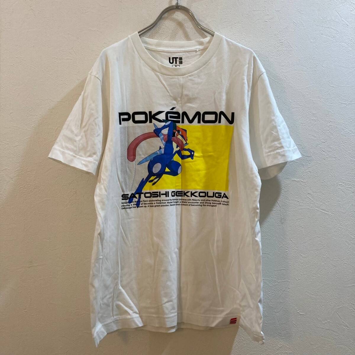 ゲッコウガ サトシ UNIQLO/ユニクロ 半袖Tシャツ ポケモン ホワイト 白 メンズ M拍卖
