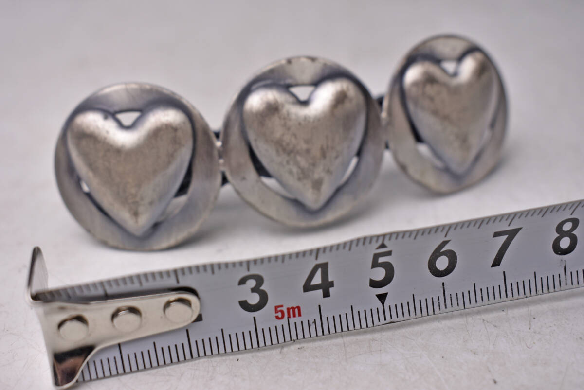 ヘアピン ★ ハート 3連 ★ 銀色 ★ ヘアアクセサリー ★ ファッション小物 ★ アクセサリー ★ 中古品 ★拍卖