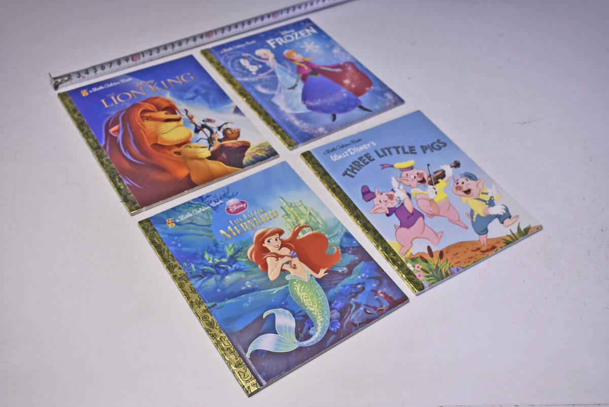 ディズニー本 4冊セット ★ ディズニー ★ 洋書 ★ 絵本 ★ リトルマーメイド ★ アナ雪 ★ ライオンキング ★ 3匹のコブタ ★ 中古本拍卖