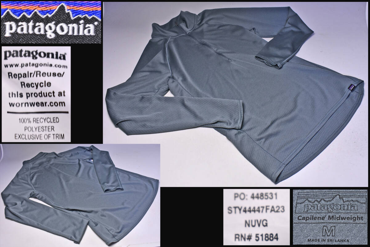 patagonia ★ Capilene Midweight ★ パタゴニア ★キャプリーンMW ★ ハーフジップ ★ カラーNUVG ★ STY44447 ★ ジップネック ★ 中古拍卖