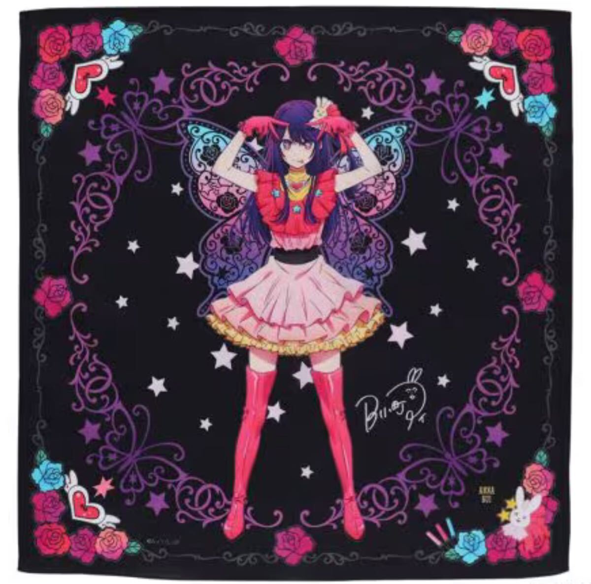 【推しの子】× アナスイ プリント ハンカチ アイ × バタフライ バンダナ anna sui コラボ アクア ルビー 限定 星野 有馬かな マルイ 新品拍卖