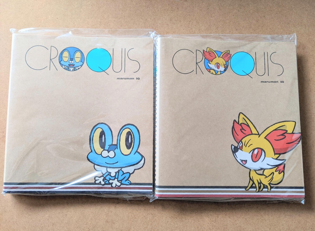 Pokmon/ポケモンセンターオリジナル/クロッキーブック2冊/ケロマツ/フォッコ/マルマン/maruman/SQ拍卖