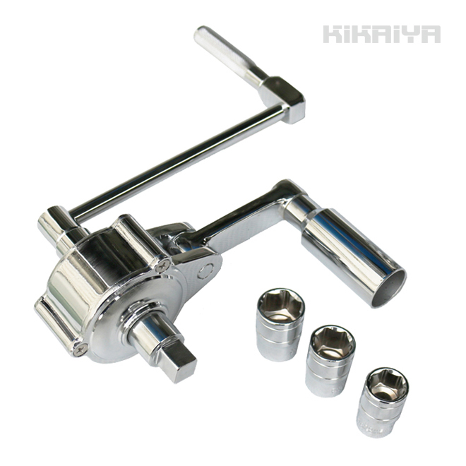 ギアレンチセット 乗用車用 16倍 倍力パワーレンチセット ソケット付き 17mm 19mm 21mm アダプター (すご楽)KIKAIYA拍卖