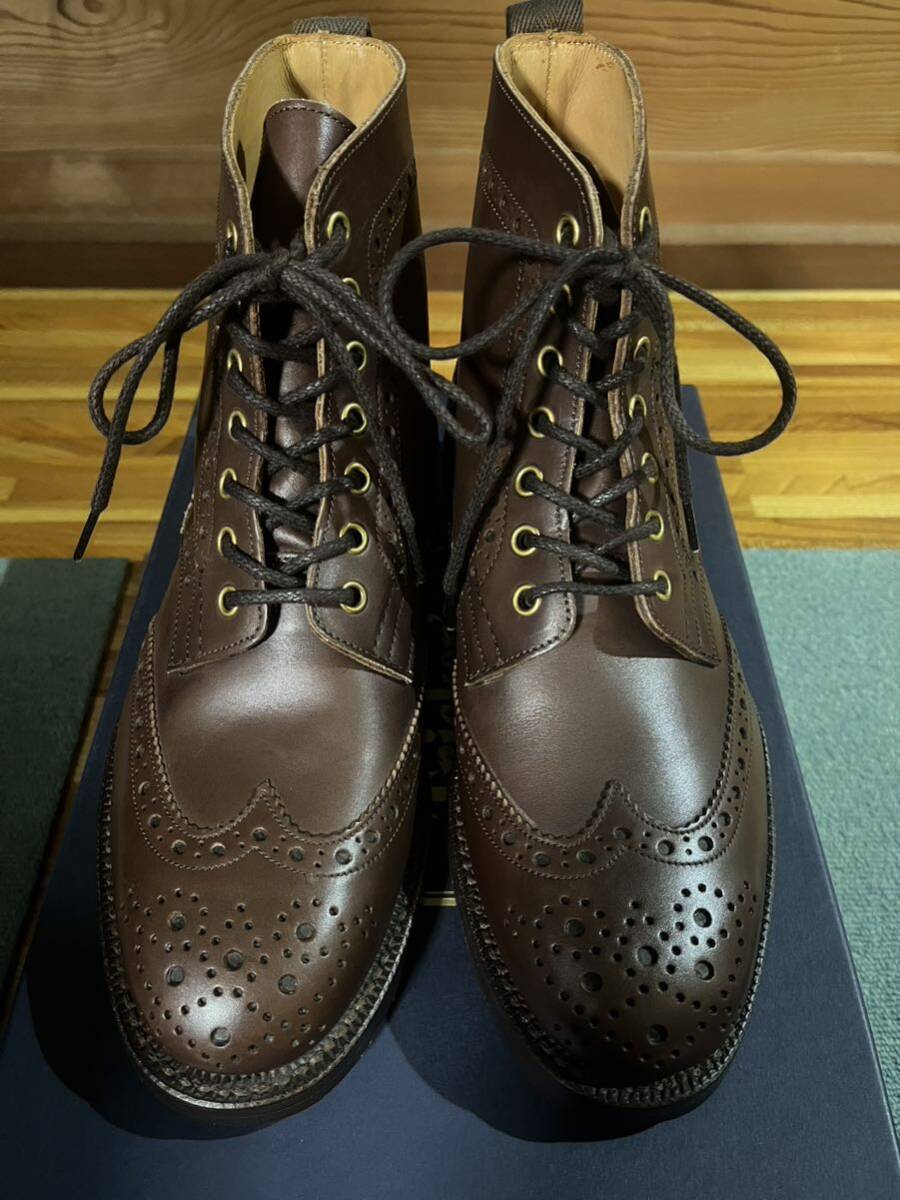 トリッカーズ カントリーブーツ メダリオン 6 m7022 新品 24.5 tricker's ブーツ fitting 5拍卖