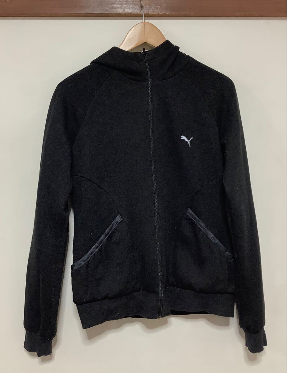 ま1471 PUMA プーマ リバーシブルジャケット M レディース ブラック スウェットパーカー ウインドブレーカー ロゴ刺繍拍卖
