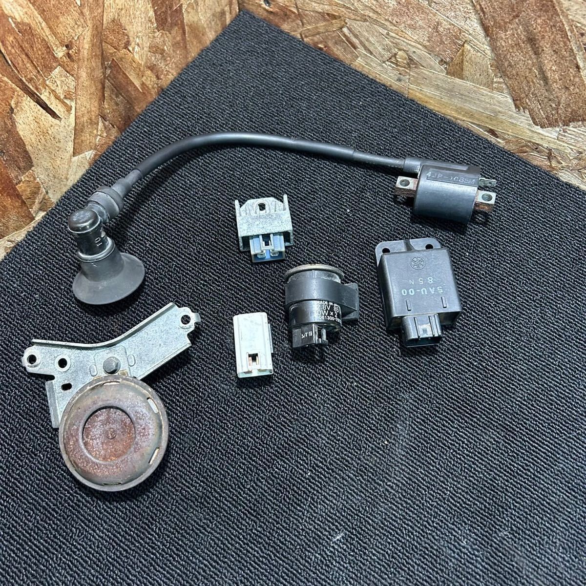 動画有りA19 5AU ビーノ VINO 2スト ヤマハ純正 動作確認品 CDI イグニッションコイル レギュレーター スターターリレー 電源セット拍卖