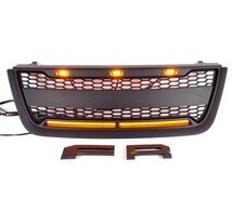 新品 FORDロゴ付き フォード エクスペディション U222 2003-2006年 LED付き フロントグリル フロントガーニッシュ 外装カスタム拍卖