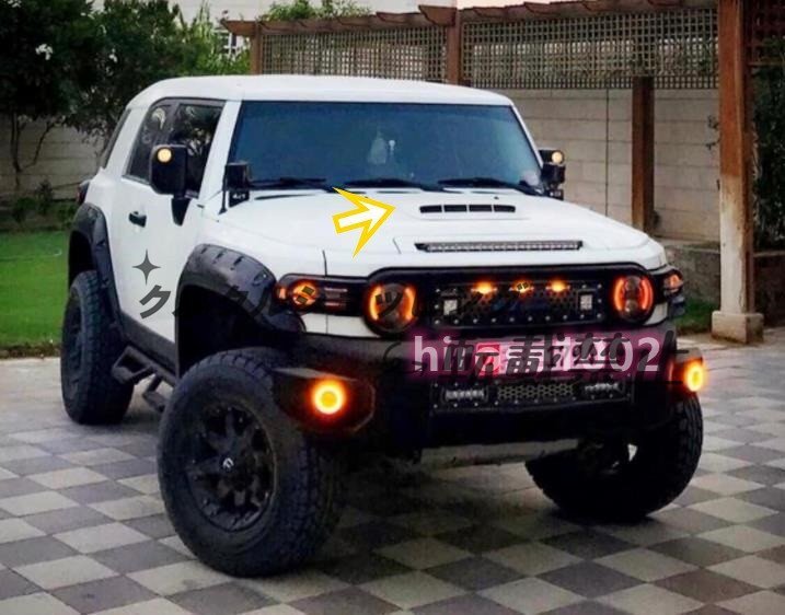 トヨタ FJクルーザー 07-20 ボンネット フードフロントデコレーションパネル ベントフード ダクトカバー 3M ABS 4色選択可能 1p拍卖