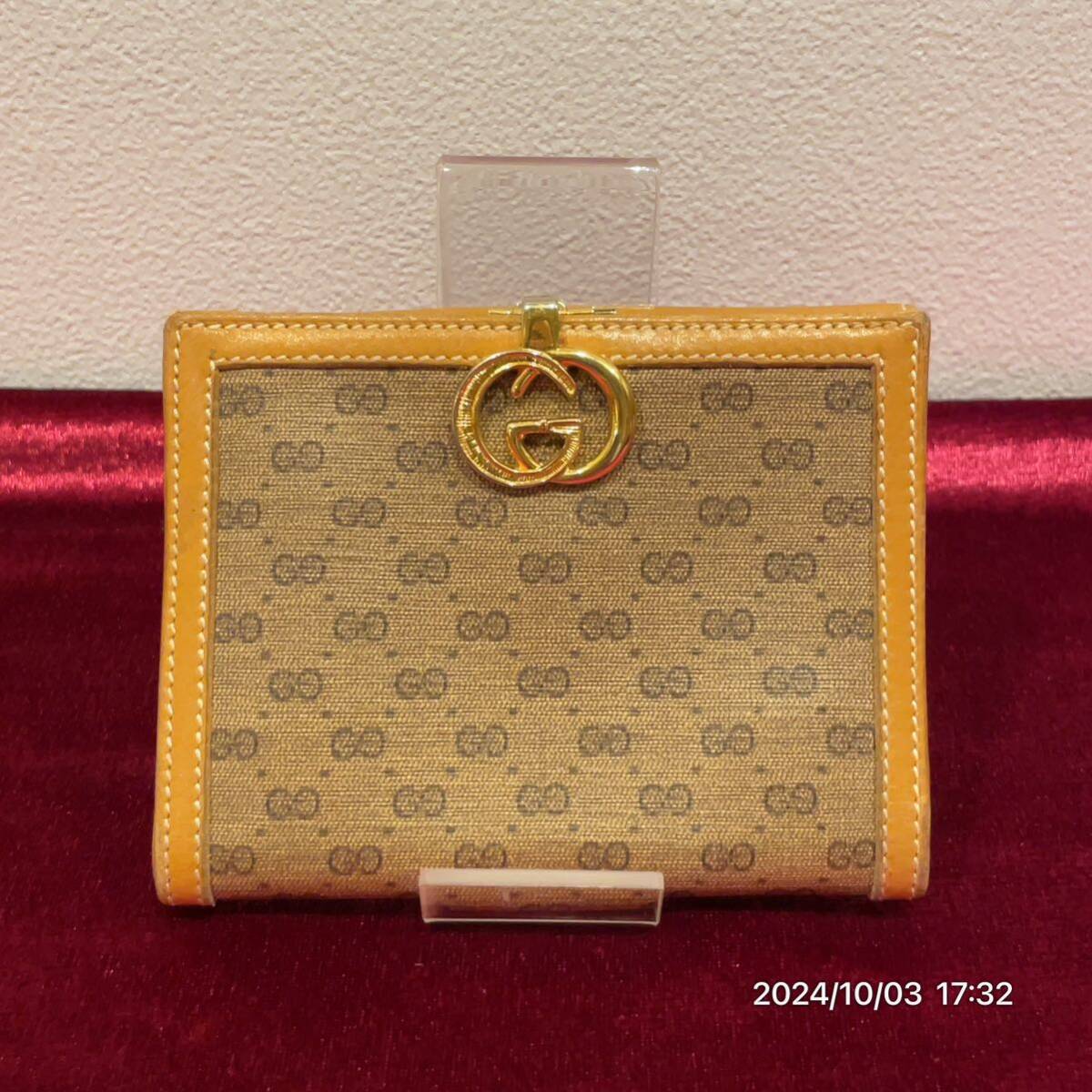 GUCCI グッチ GGロゴ レザー 革 二つ折り ウォレット 財布拍卖