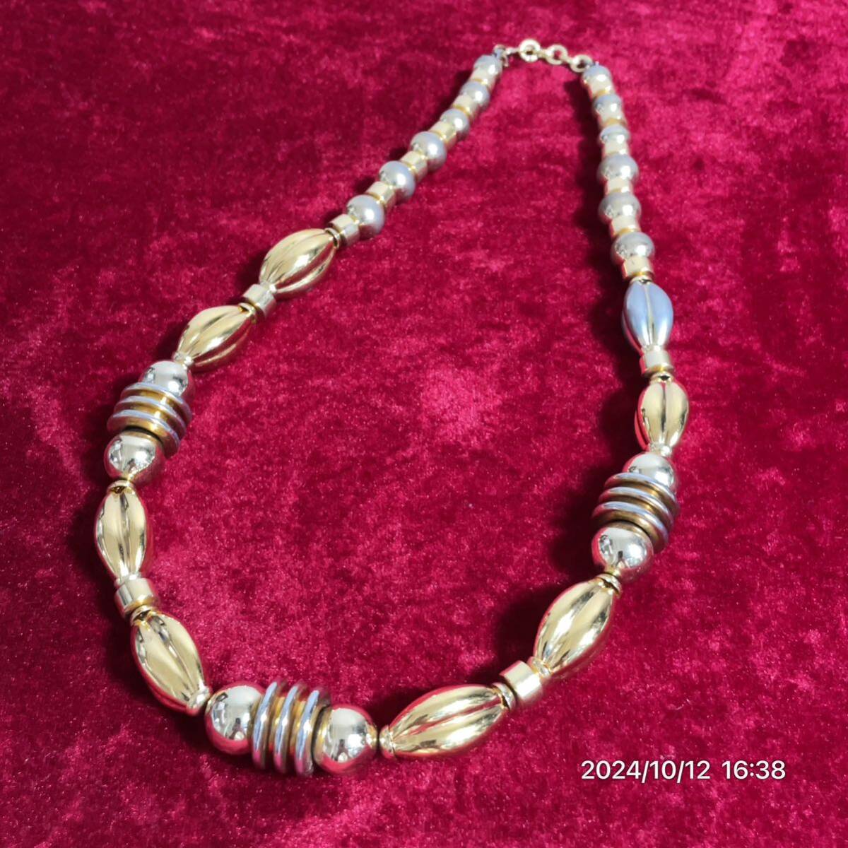 vintage 豪華 YSL イヴサンローラン ブランドロゴプレート ゴールドカラー ネックレス アクセサリー 拍卖