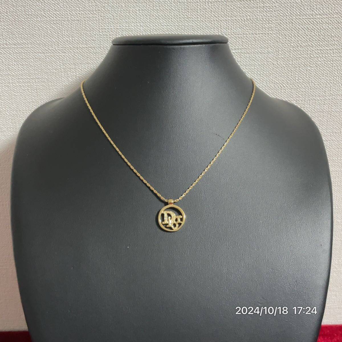Dior クリスチャン ディオール CDロゴ ゴールドカラー ネックレス ペンダント アクセサリー 拍卖