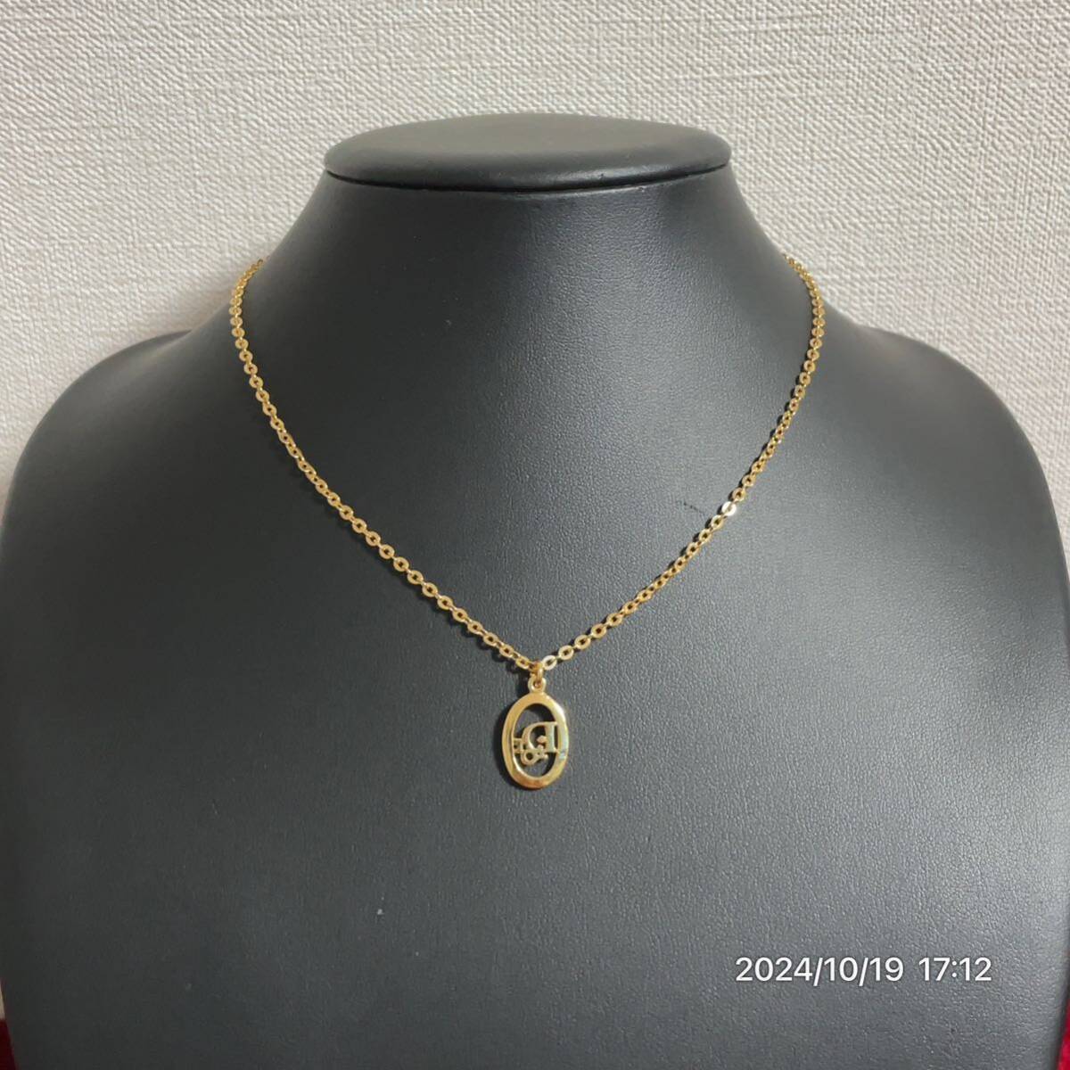 Dior クリスチャン ディオール ブランドロゴ ゴールドカラー ネックレス ペンダント アクセサリー 拍卖