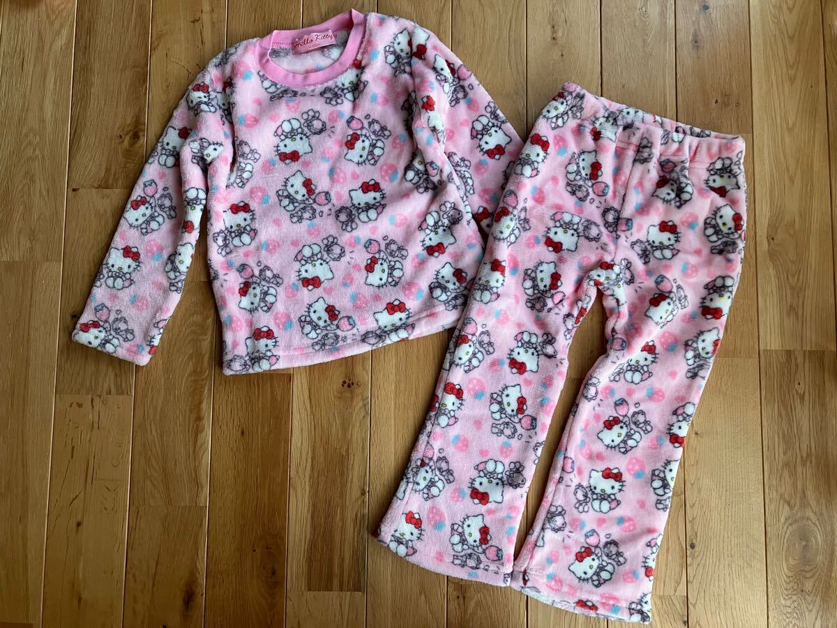 新品 サンリオ ハローキティ もこもこ パジャマ ピンク 100センチ拍卖