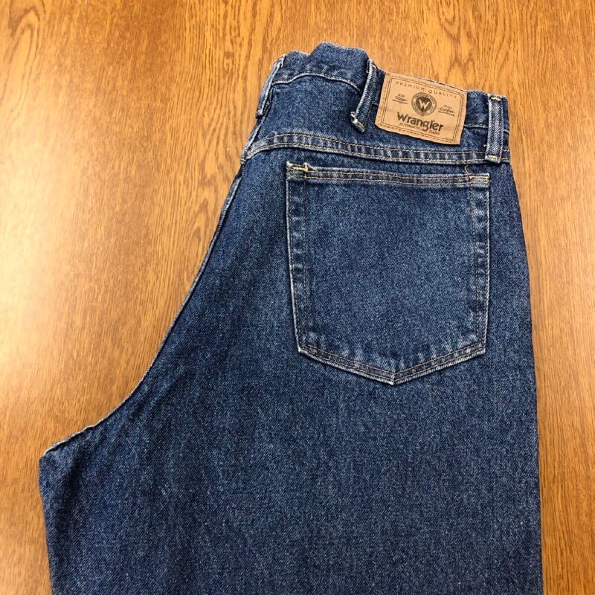 【FJ035】Wrangler W36 L30 ダブルニー デニムワークパンツ インディゴ×ブラウン メンズブランド古着 ラングラー 送料無料拍卖