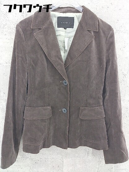 ◇ LOUNIE ルーニィ 2B シングル 長袖 テーラードジャケット サイズ40 ブラウン系 レディース拍卖