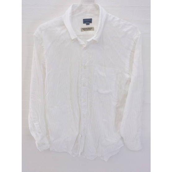 ◇ JUNKO SHIMADA ジュンコシマダ ボタンダウン BD シャドーストライプ 長袖 シャツ L オフホワイト #拍卖