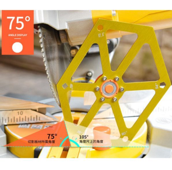 LRM4038★木工 角度定規 アルミ合金 六角傾斜計 のこぎり角度計 大工道具 DIY 鋸刃傾斜角測定ゲージ カラー選択あり拍卖