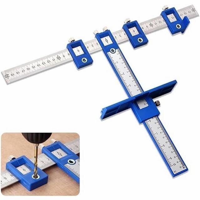 LRM4319★ドリルガイド 木工用ドリルロケーター 1本セット 計測 定規 間隔調整 木工掘削ツール 木工掘削定規 DIY 修理 木工ツール 穴あけ拍卖