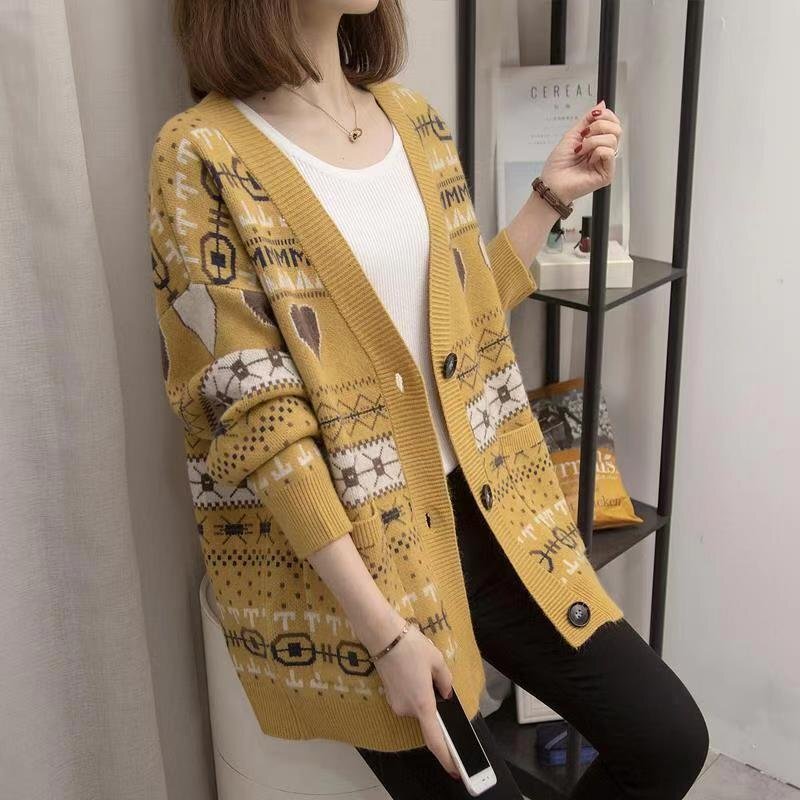 LRM4177★新品秋冬 オシャレ ニットカーディガン トップス ニット 長袖 大きいサイズ カーディガン 可愛い大人 アウター拍卖