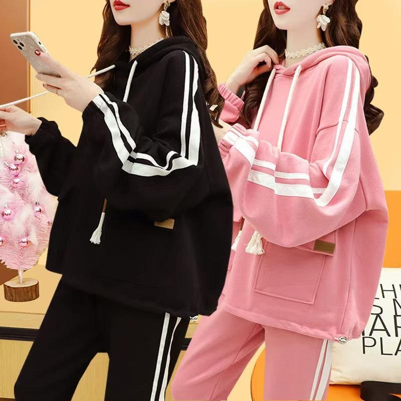 LRM4367★レディース セットアップ 上下セット スウェット 春秋 長袖 スポーツウエア ダボダボ 上下 セット スポーツ サイドライン拍卖