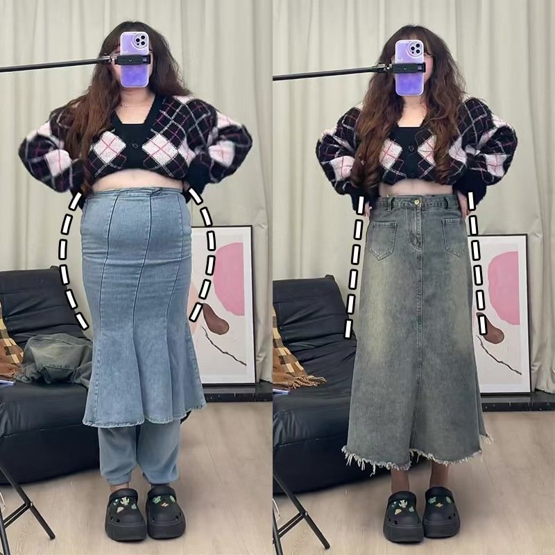 LRM4506★デニムスカートレディース スカート デニム ロングスカート デニム ボトムス フレアスカートロング丈 大きいサイズ拍卖