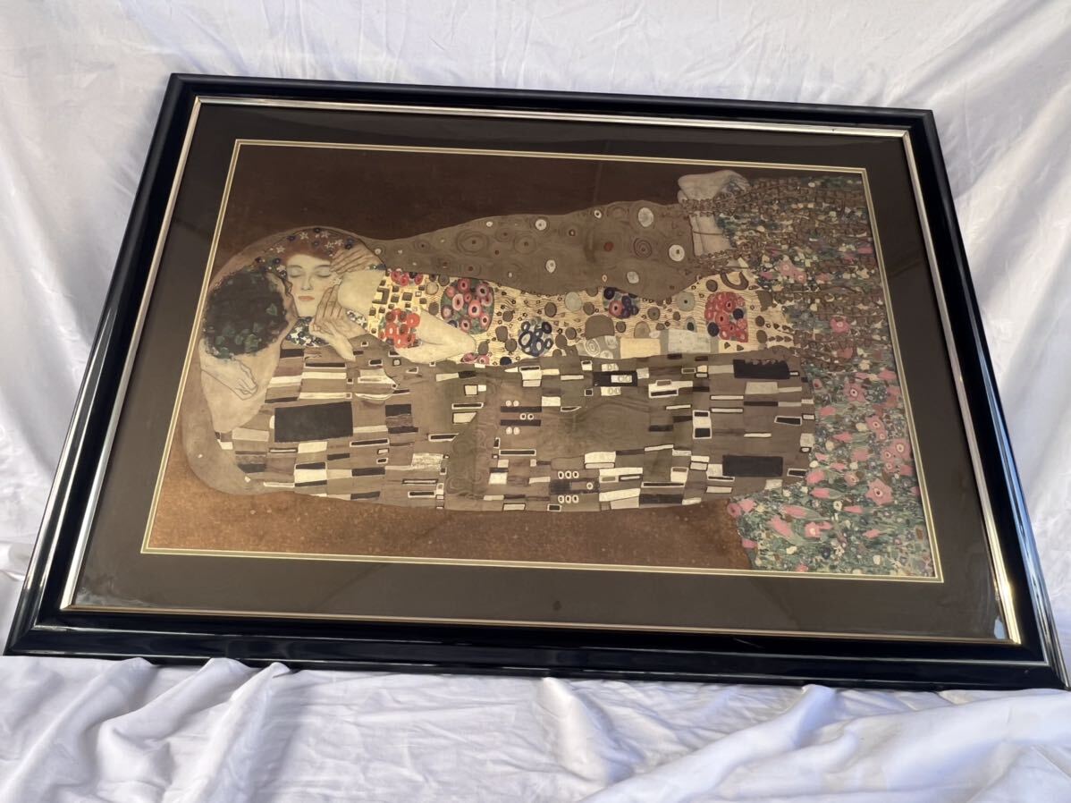 ◆グスタフ・クリムト Gustav Klimt キス(接吻) 額装 ◆B-1903拍卖