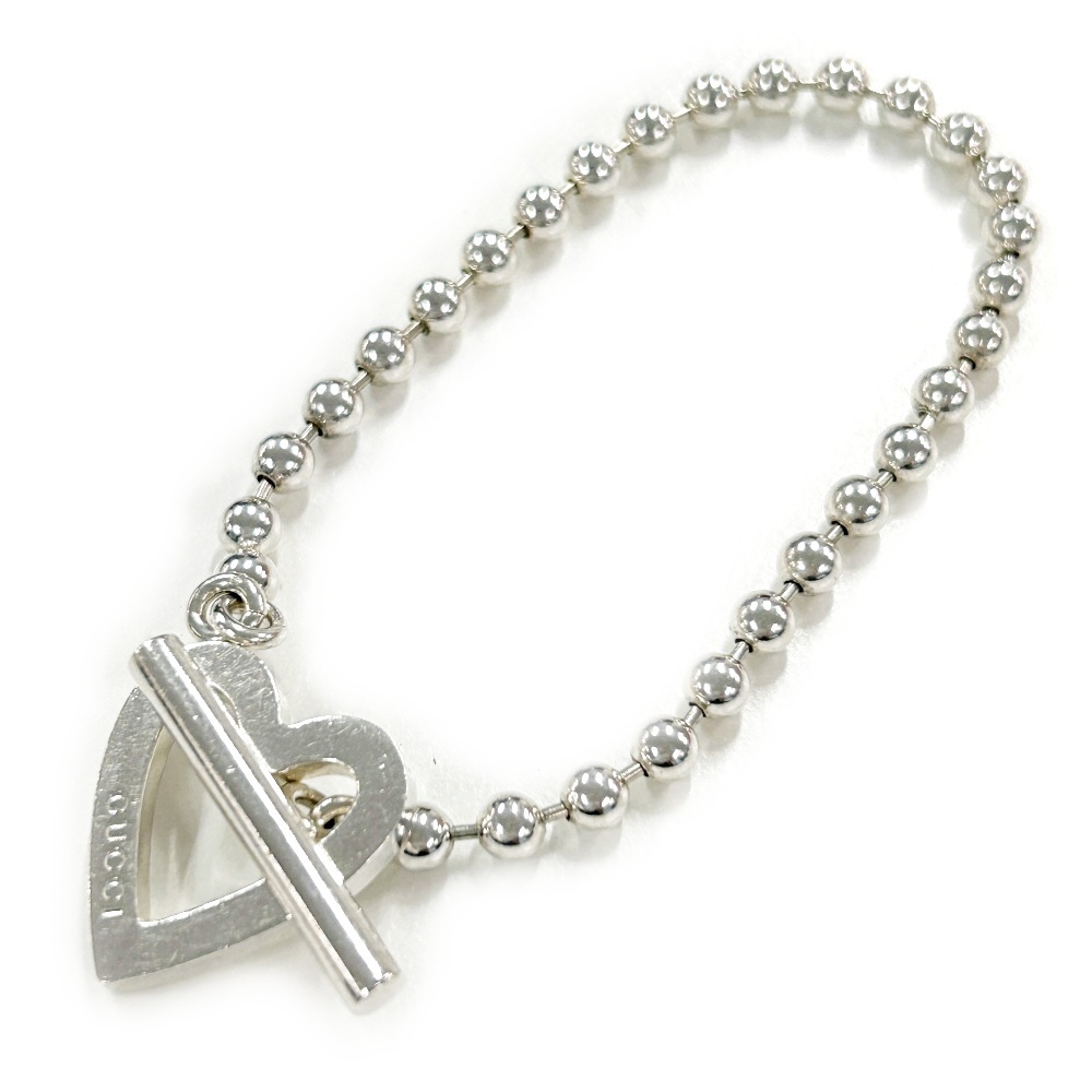 GUCCI グッチ シルバー ハート トグル ボールチェーン ブレスレット 13.1g 925刻印 319123 ブレスレット拍卖