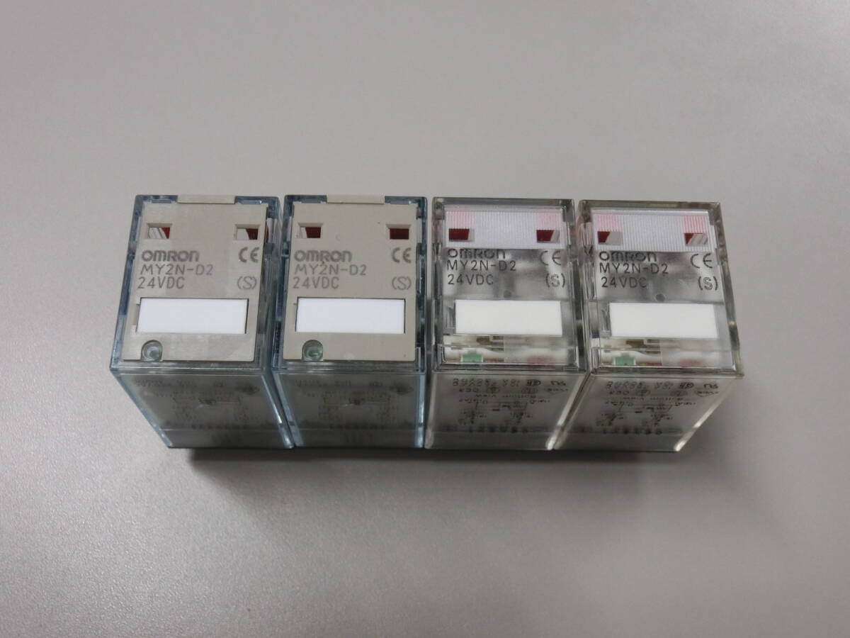 OMRON MY2N-D2 DC24(S) ミニパワーリレー 2極 メカニカルインジケータ付 新品 4個拍卖