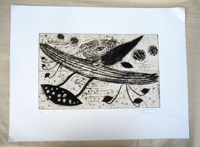 即決■真作 山口啓介 銅版画 直筆サイン シートのみ その4■え-10拍卖