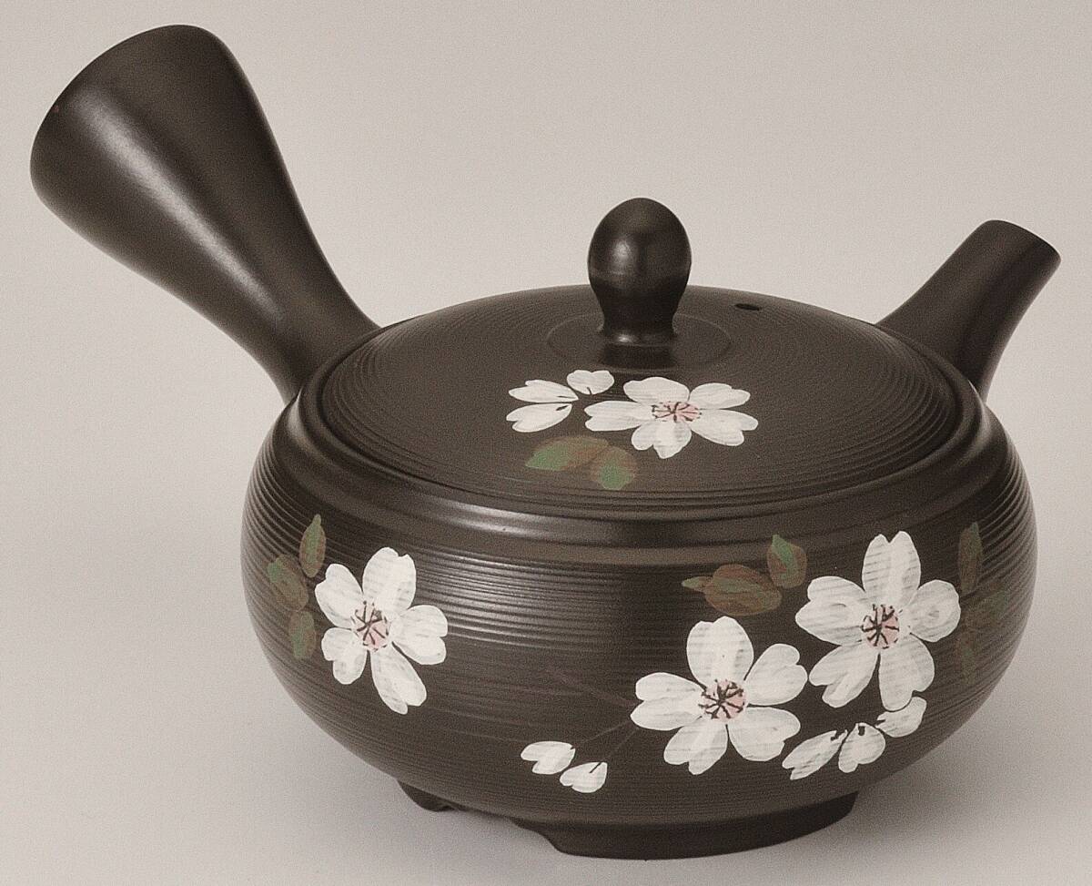 常滑焼! 竹春 ☆窯変つば丸さくら急須☆ Y530 新品 茶器 お茶 煎茶 深蒸し ほうじ茶 ポット ギフト 拍卖