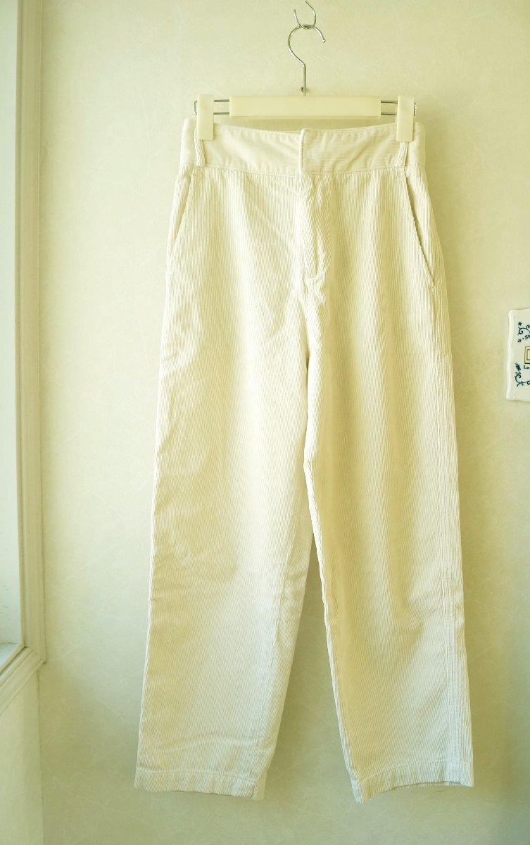 ★ FRAMeWORK / フレームワーク *秋冬 ハイウエストコーデュロイパンツ オフホワイト 34*古着のgplus広島 2410t1拍卖