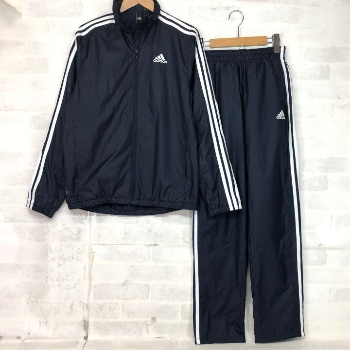 adidas アディダス 23年モデル スリーストライプス レギュラーフィット セットアップ SIZE: S ネイビー MU632024102609拍卖