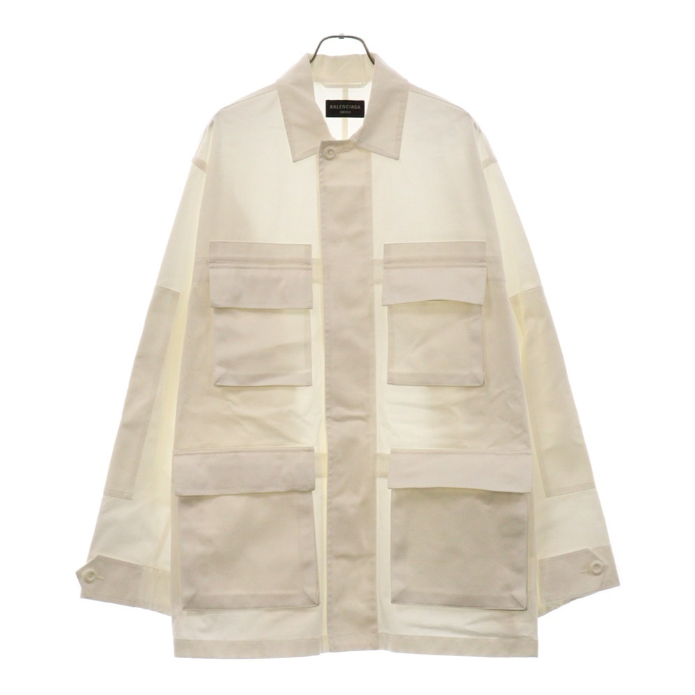 BALENCIAGA バレンシアガ 22AW CARGO JACKET カーゴミリタリーワークジャケット 720159 TNPO2 ホワイト拍卖