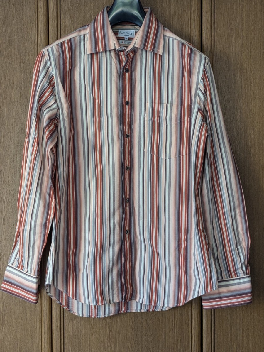 Paul Smith LONDON ポールスミス マルチストライプ 長袖シャツ Lサイズ 日本製 即決拍卖