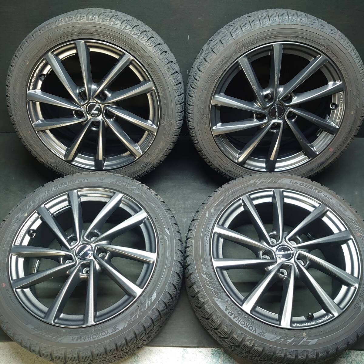 ★☆ 社外アルミ ヨコハマ 225/45R17 MINI ミニ クラブマン F54 BMW 1シリーズ F40 2シリーズ F44 PCD112/+47 BORBET #23688 ☆★拍卖