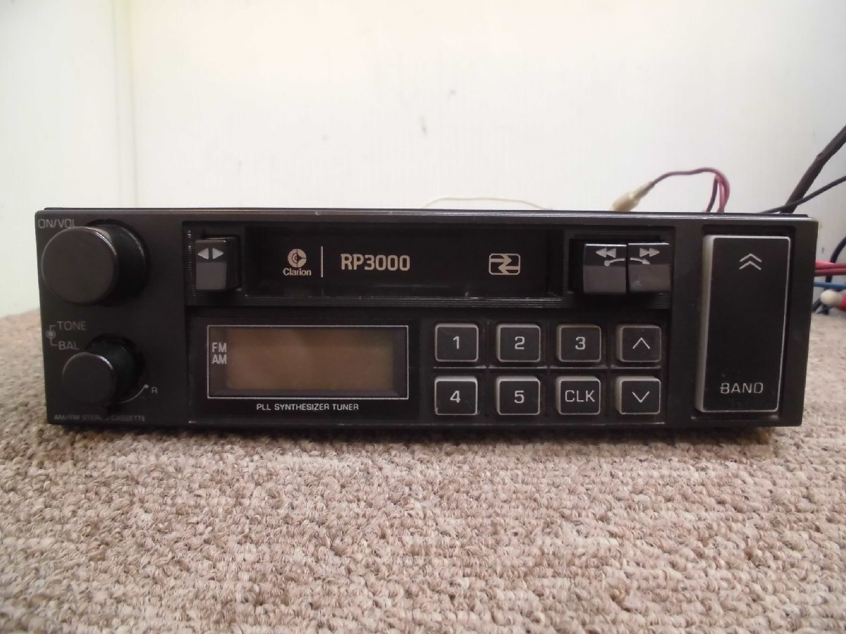 ☆ 【ジャンク品】クラリオン Clarion 1DIN オーディオ RP3000 カセット/チューナー 当時物 241021 ☆拍卖
