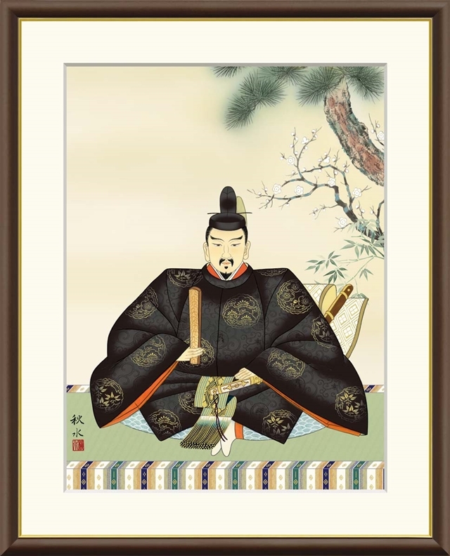 高精細デジタル額装版画 現代日本画 慶祝画 鶴亀、高砂など 「 天神 」 サイズ F8号拍卖