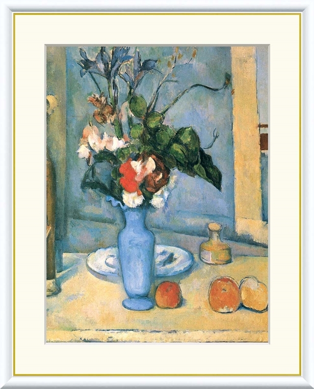 高精細デジタル額装版画 世界の名画 セザンヌ 「 青い花瓶 」 サイズ F6号拍卖