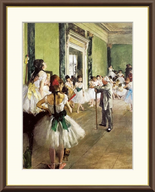 高精細デジタル額装版画 世界の名画 ドガ 「 ダンスのレッスン 」 サイズ F4号拍卖