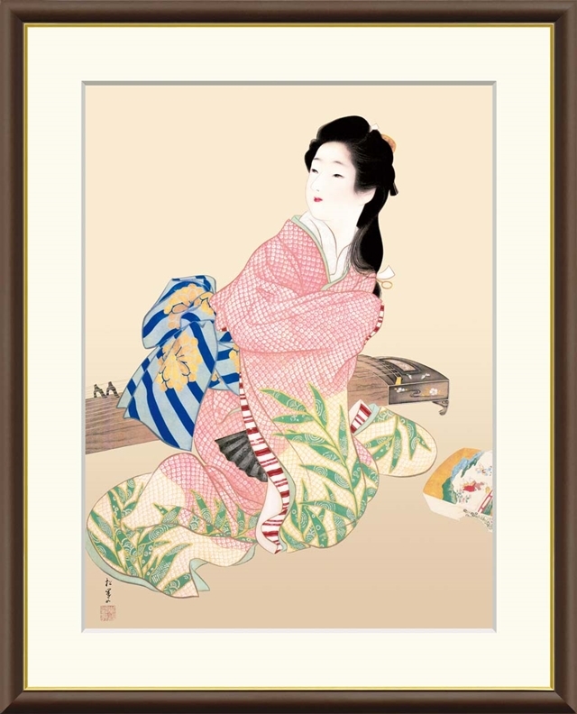 高精細デジタル額装版画 日本の名画 上村松園 (うえむら しょうえん) 「 娘深雪 」 サイズ F4号拍卖