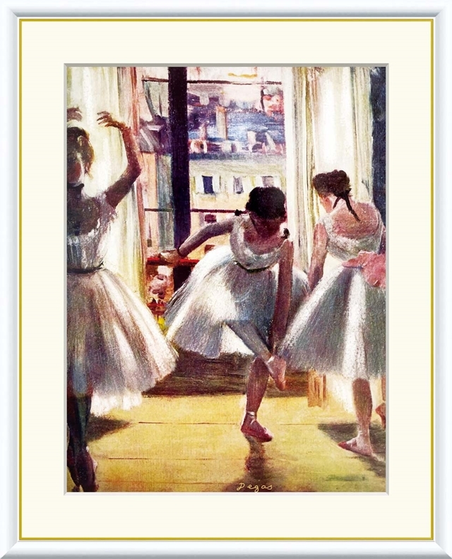 高精細デジタル額装版画 世界の名画 ドガ 「 三人の踊子 」 サイズ F4号拍卖