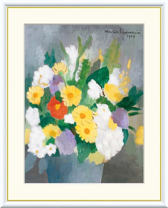 高精細デジタル額装版画 世界の名画 ローランサン 「 花束 」 サイズ F8号拍卖