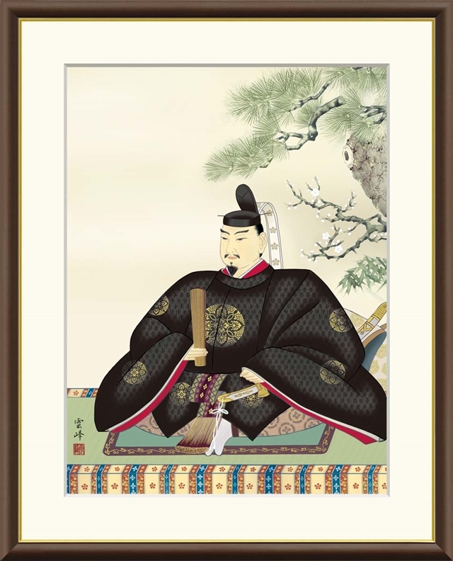 高精細デジタル額装版画 現代日本画 慶祝画 鶴亀、高砂など 「 天神 」 サイズ F8号拍卖