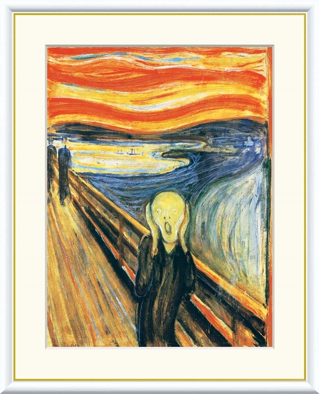 高精細デジタル額装版画 世界の名画 ムンク 「 叫び 」 サイズ F8号拍卖