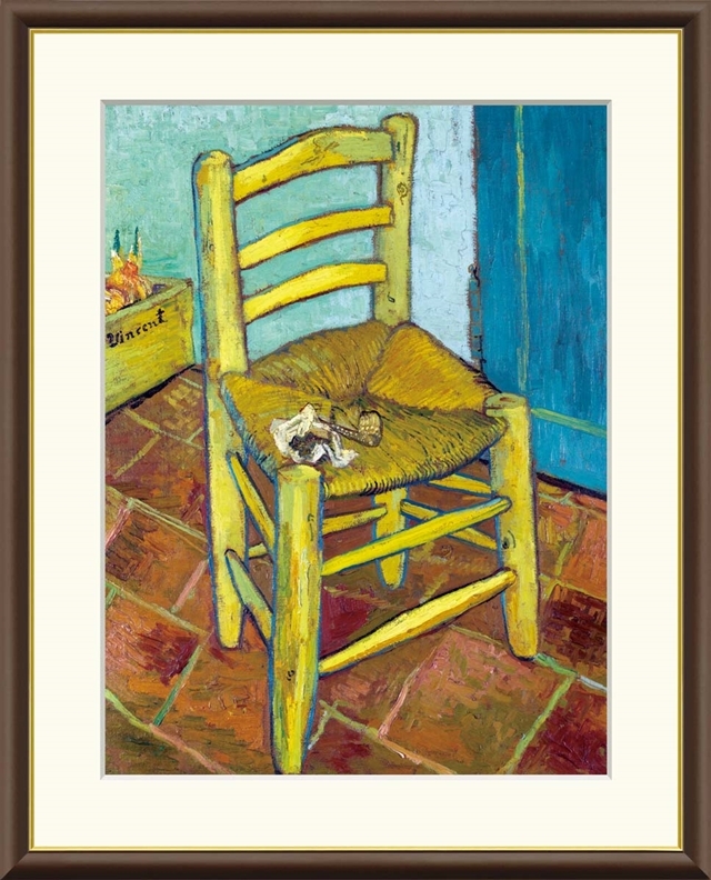 高精細デジタル額装版画 世界の名画 ゴッホ 「 フィンセントの椅子 」 サイズ F8号拍卖