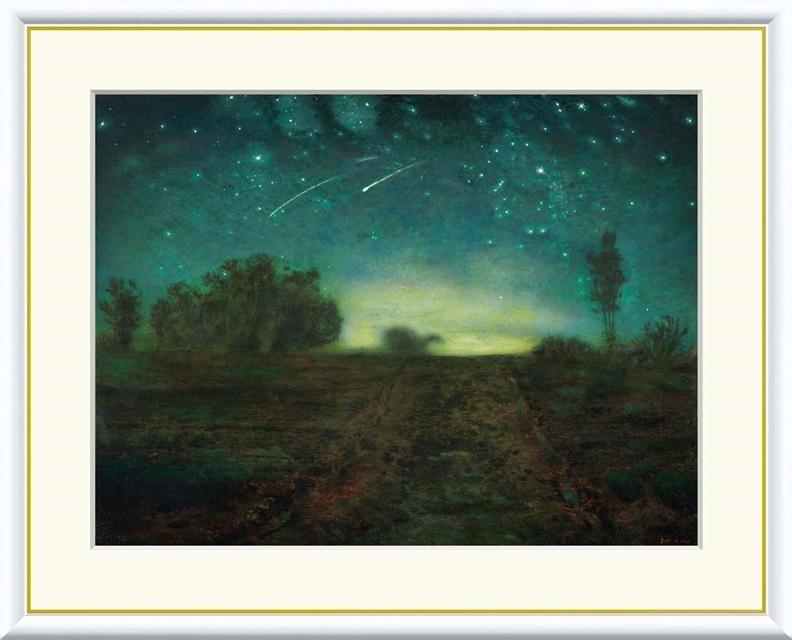 高精細デジタル額装版画 世界の名画 ミレー 「 星の夜 」 サイズ F8号拍卖