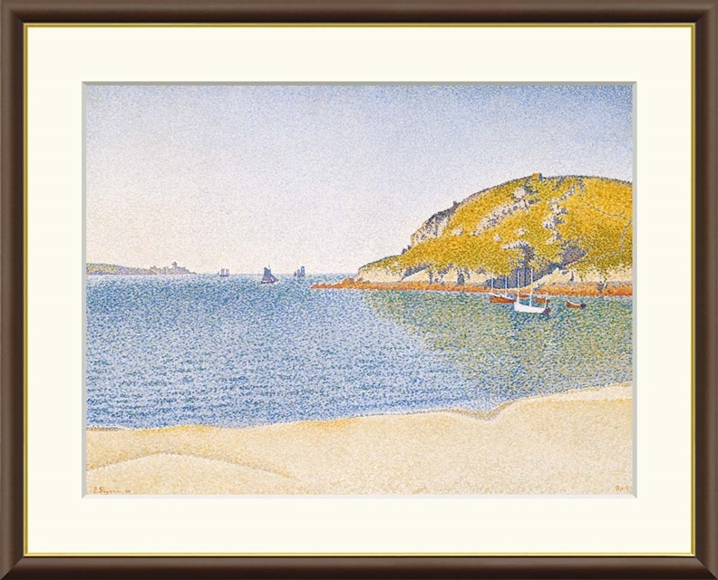 高精細デジタル額装版画 世界の名画 シニャック 「 サン・カスト港 」 サイズ F8号拍卖