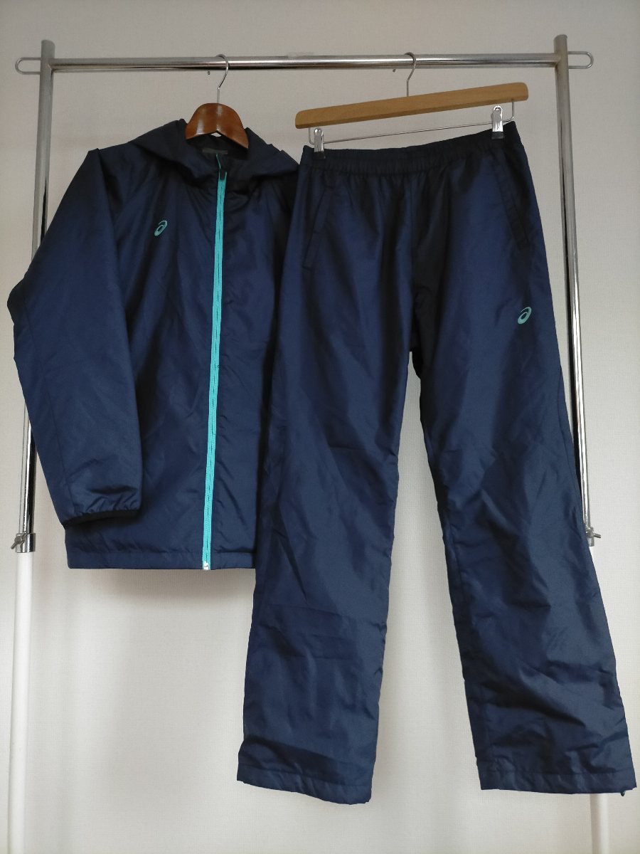 美品 asics H1 アシックス H1 W'Sウォーマージャケット パンツ 上下 セットアップ size-L 2032B132 2032B133 中綿入りウインドブレーカー拍卖