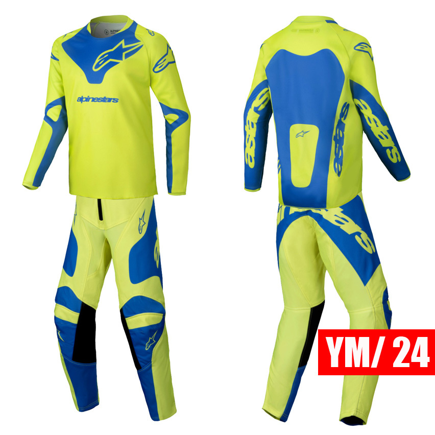 【10%OFF】 ALPINESTARS ’25 RACERユース VEIL”ジャージパンツセット イエローフローブルー YM/24サイズ 【送料サービス】拍卖